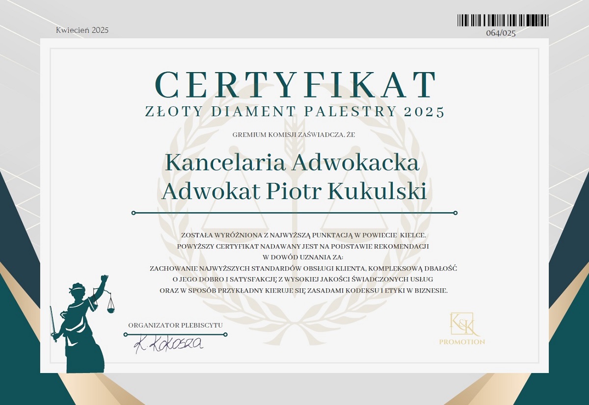 Adwokat w Kielcach - kara pozbawienia wolności, rozwód, pomoc prawna